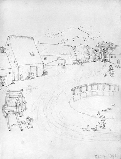 Une ferme, 4 décembre - Edward Coley Burne Jones