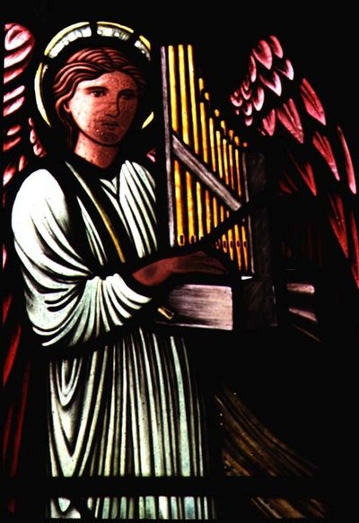 Ange avec un orgue portatif par Sir Edward Burne-Jones (1833-98) - Edward Coley Burne Jones