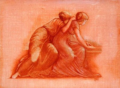 Figures sur un balcon - Edward Coley Burne Jones