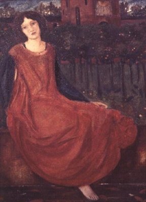 Fille et poisson rouge - Edward Coley Burne Jones