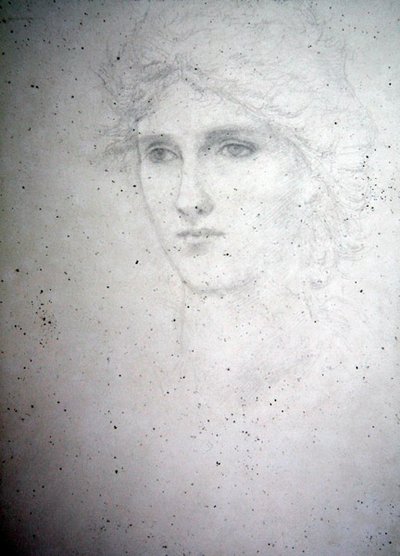 Étude de tête - Bessie Keane, c.1898 - Edward Coley Burne Jones