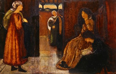 Intérieur avec des figures - Edward Coley Burne Jones