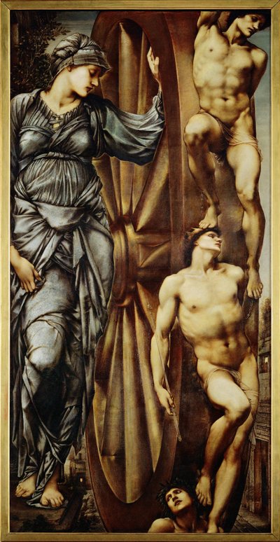 La Roue de la Fortune ... (peinture sur toile) - Edward Coley Burne Jones