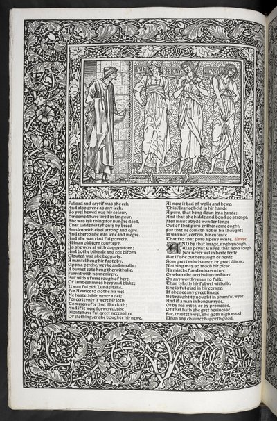 Les œuvres de Geoffrey Chaucer nouvellement imprimées avec des illustrations de Sir Edward Burne-Jones - Edward Coley Burne Jones