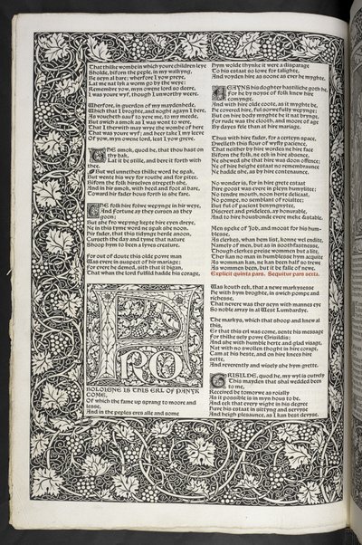 Les œuvres de Geoffrey Chaucer nouvellement imprimées avec des illustrations de Sir Edward Burne-Jones - Edward Coley Burne Jones