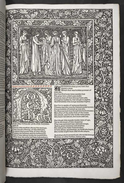 Les œuvres de Geoffrey Chaucer nouvellement imprimées avec des illustrations de Sir Edward Burne-Jones - Edward Coley Burne Jones