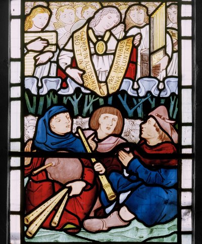 Annonciation aux bergers (prédelle de la fenêtre est) - Edward Burne Jones