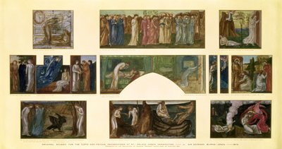 Dessins pour les Décorations "Cupidon et Psyché" au No.1 Palace Green, Kensington, 1872 - Edward Burne Jones
