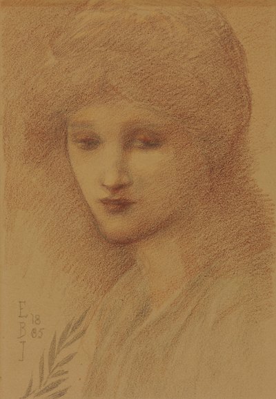 Portrait de Laura Lyttelton, née Tennant, les yeux baissés - Edward Burne Jones