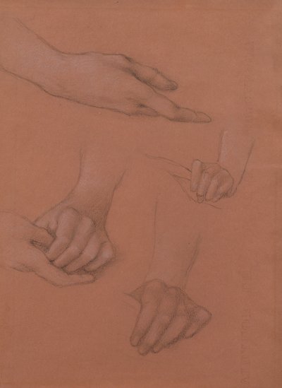 Études de mains pour le portrait de Mary Gaskell - Edward Burne Jones
