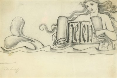 Étude pour Hélène, c.1880 - Edward Burne Jones