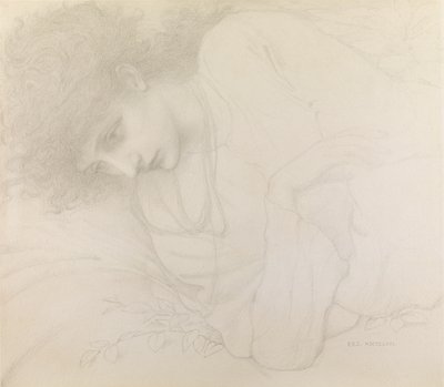 Étude de Mary Cassavetti - Edward Burne Jones