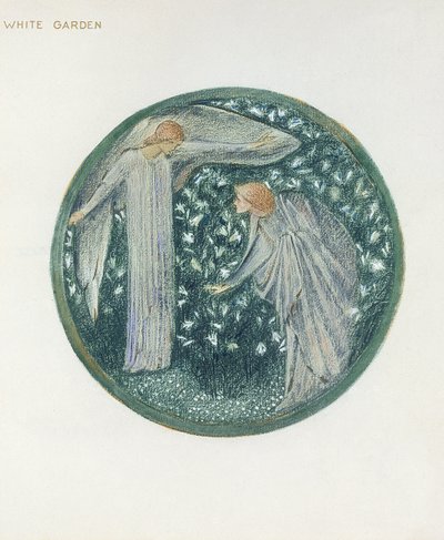 Le Livre des Fleurs : XXXIV. Jardin Blanc - Edward Burne Jones