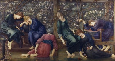 La cour du jardin, de la série Briar Rose, c.1894 - Edward Burne Jones