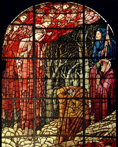 La Fenêtre de la Nativité (détail, Les Bergers) - Edward Burne Jones