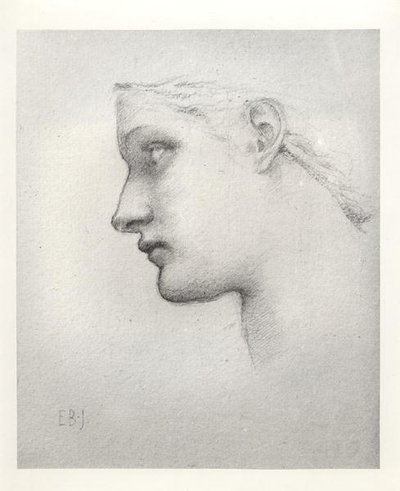 Étude variante pour la tête de la reine dans Laus Veneris - Edward Burne Jones