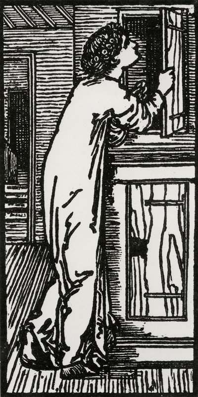 Psyché regardant dans le placard, 1866 - Edward Coley after Burne Jones
