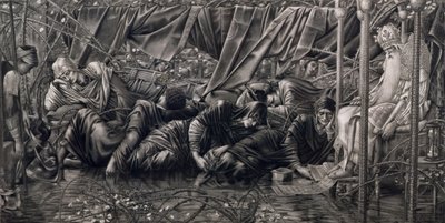 La Légende de la Briar Rose : La Salle du Conseil, pub. par Thomas Agnew & Sons, 1890 - Edward Coley after Burne Jones