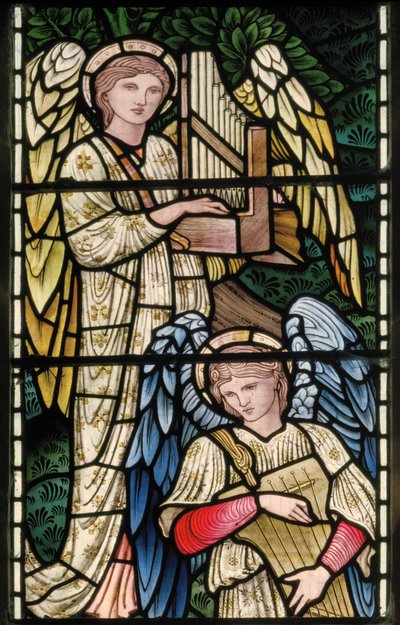 Wilden, All Saints, Morris & Co., Edward Burne-Jones, John Henry Dearle, Angels Of Paradise, Angel Musicians (détail) - Edward Coley and Dearle Burne Jones