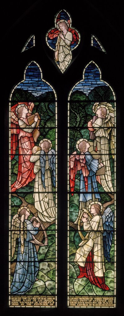 Wilden, All Saints, Morris & Co., Edward Burne-Jones, John Henry Dearle, Angels Of Paradise, Angel Musicians - Edward Coley and Dearle Burne Jones