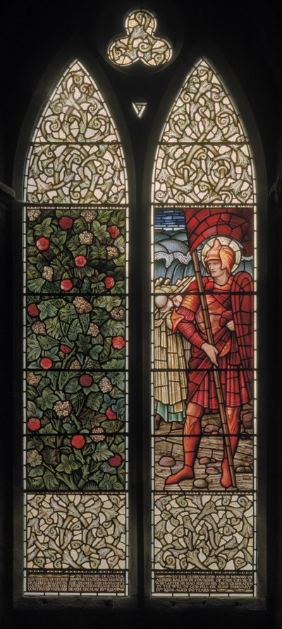 Wilden, All Saints, Morris & Co., Edward Burne-Jones, John Henry Dearle, Feuillage et Josué - Edward Coley and Dearle Burne Jones
