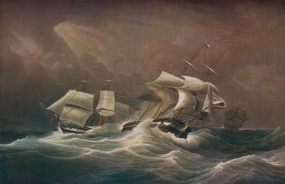 H.M.S. Indefatigable engageant les Droits-De-L