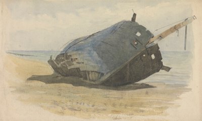 Hulk échoué sur la plage - Edward Duncan