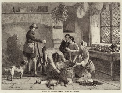 Emballer le panier de Noël - Edward Duncan