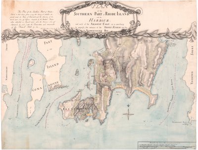 Plan du sud de Rhode Island par Fage - Edward Fage