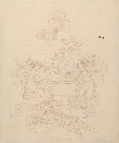 Allégorie de la peinture et de la littérature - Edward Francis Burney