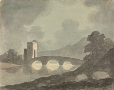 Pont et tour - Edward Francis Burney