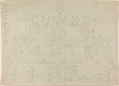 Conception pour une chambre du gouvernement romain (?) - Edward Francis Burney