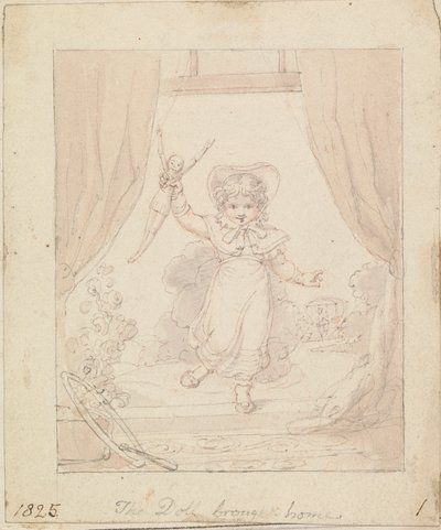 Illustration pour La Nouvelle Poupée : La Poupée ramenée à la maison - Edward Francis Burney