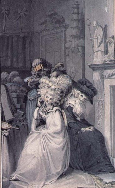 Dame à sa toilette - Edward Francis Burney
