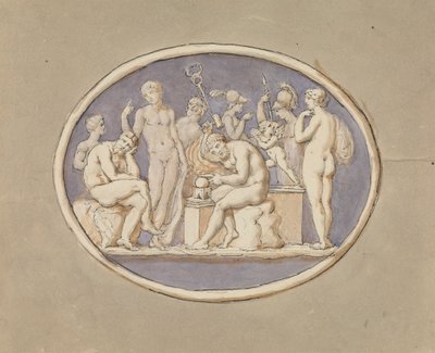 Vulcain et les dieux et déesses - Edward Francis Burney
