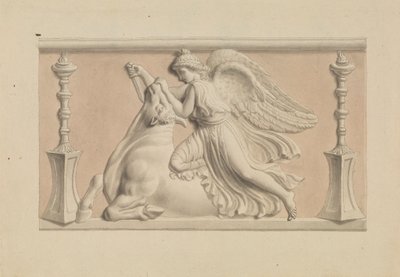 Figure Ailée Tuant un Taureau - Edward Francis Burney