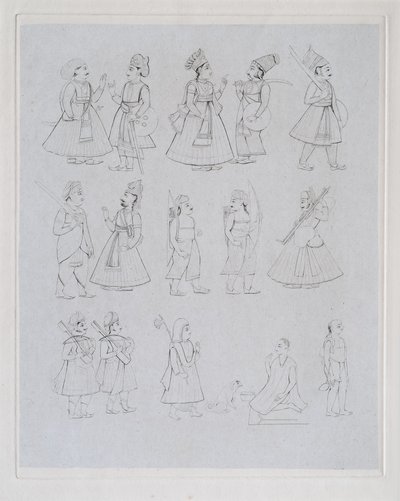 Figures montrant diverses occupations - Edward Francis Finden