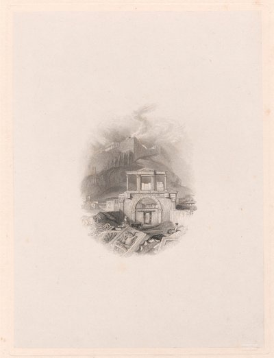 Porte de Thésée, Athènes - Edward Francis Finden
