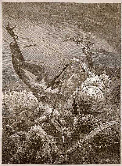 Mort de Harold à la bataille de Hastings, illustration de 