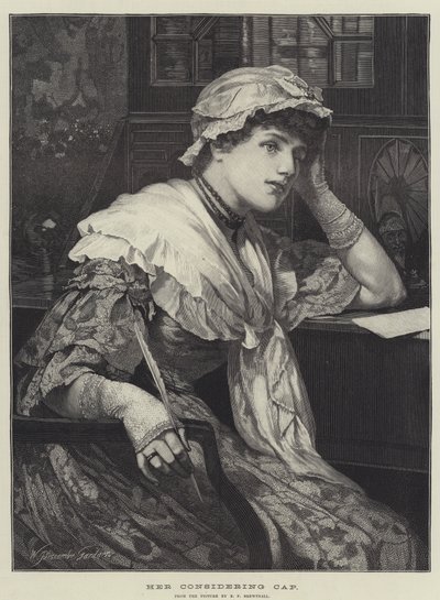 Son bonnet de réflexion - Edward Frederick Brewtnall