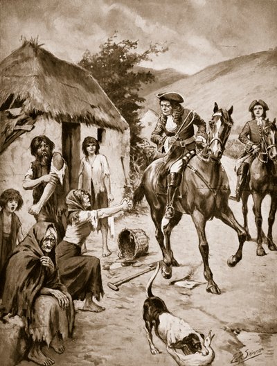 Vie irlandaise, c.1710, illustration de 