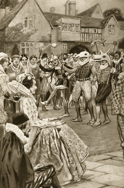 La Reine Élisabeth I divertie par des bouffons - Edward Frederick Skinner