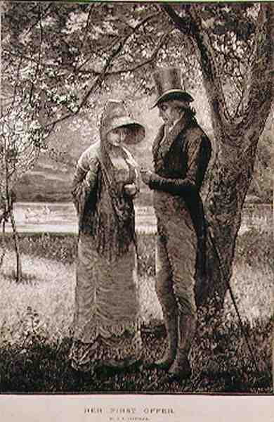 Sa première offre, gravé par W. I. Mosses, de The Illustrated London News, 23 juillet 1881 - Edward Frederick after Brewtnall