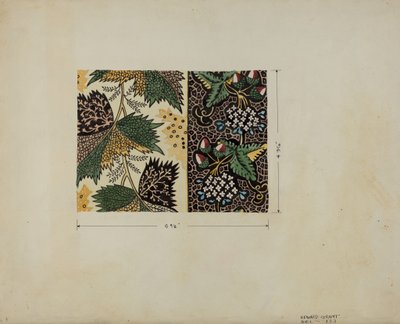 Morceau de calicot, vers 1936 - Edward Grant