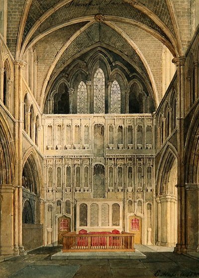 Intérieur de St. Saviour, Southwark, en direction de l