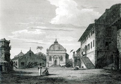 Maison du gouvernement à Malacca, gravée par George Cooke - Edward Hawke Locker