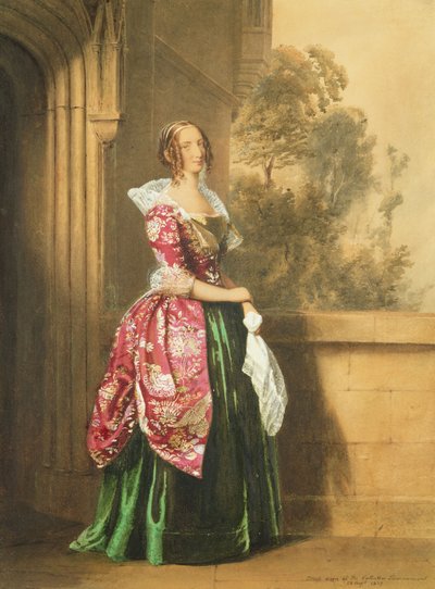 Une Dame en Costume Porté au Tournoi d