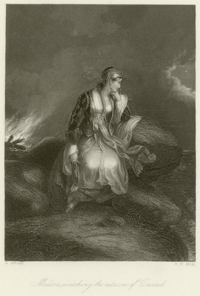 Medora regardant le retour de Conrad - Edward Henry Corbould