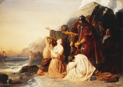 Les Bretons déplorant le départ de la dernière légion romaine - Edward Henry Corbould