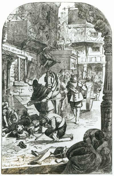 La Grande Peste de Londres en 1665 - Edward Henry Corbould